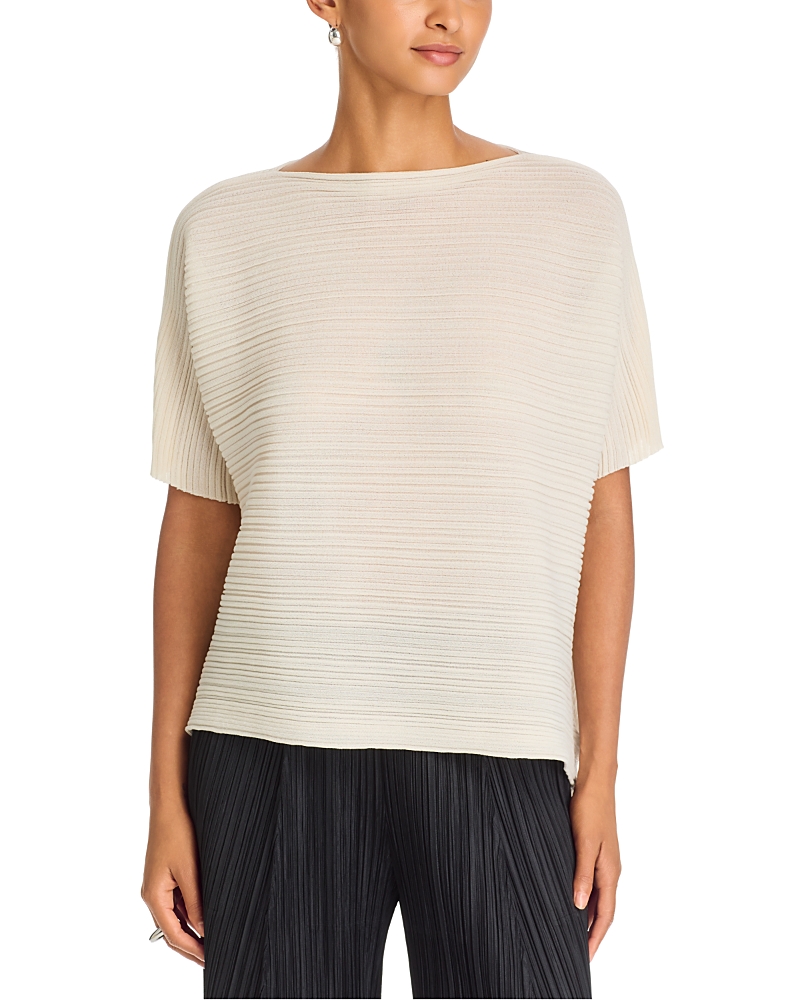 Pleats Please Issey Miyake Paper Bounce Knit Top