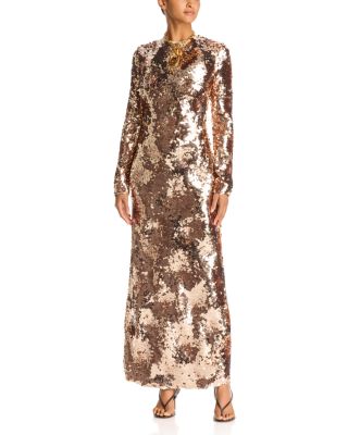 Sequin Long Sleeve Dress