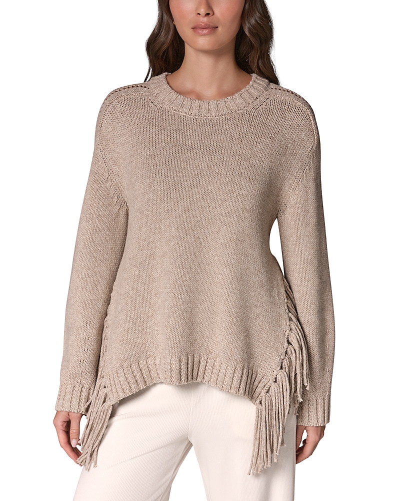 Donna Karan Weekend Fringe Trim Oversized Sweater