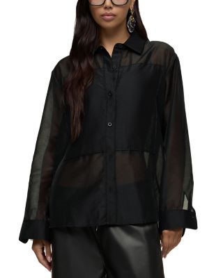 Hudson Sheer Oversized Button Up Top