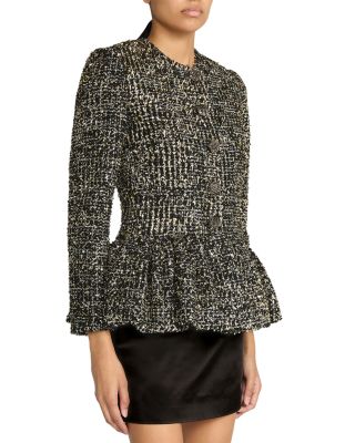 Beaded Button Peplum Jacket