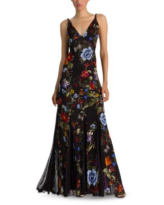 Nisa Cutaway Twist Strap Evening Gown