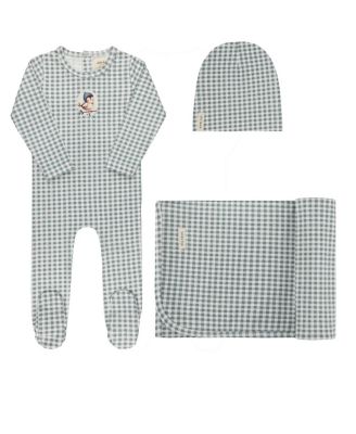  Unisex Gingham Owl Collection Layette Set - Baby