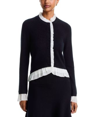 100% Cashmere Crewneck Cardigan Sweater - Exclusive