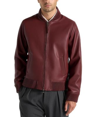 Arman Faux Leather Bomber