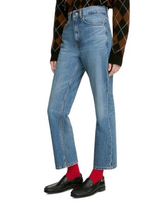 Charmant High Rise Straight Leg Jeans in Blue Jean 