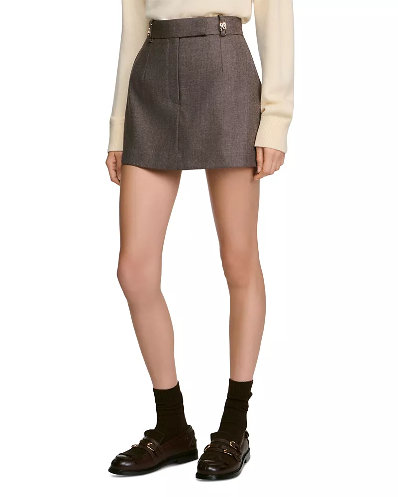 Sandro Jimmy Wool Skort