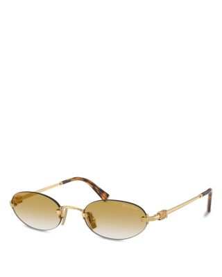Miu Regarde Oval Sunglasses, 51mm