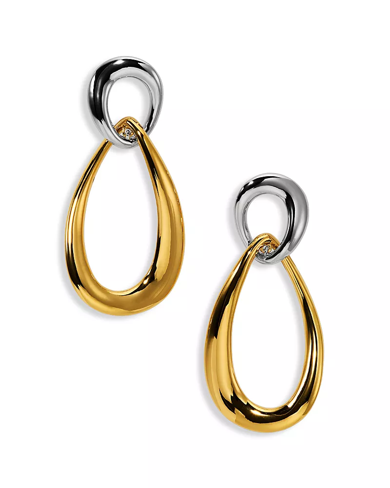 Nadri Muse Two Tone Door Knock Earrings