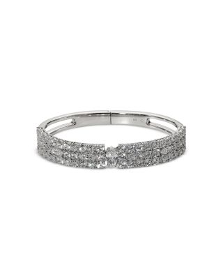 Twinnie Triple Row Hinged Bangle Bracelet