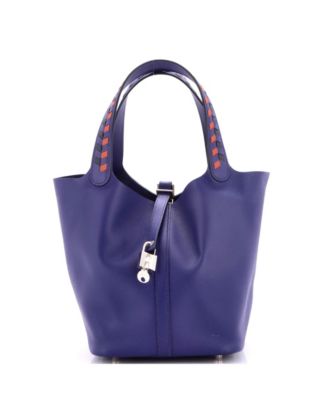 Picotin Lock MM Tressage Epsom Leather Tote