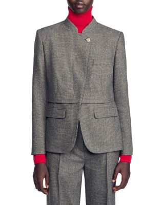Vannina Band Collar Suit Jacket