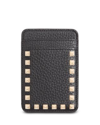 Rockstud Magnetic Leather Card Holder