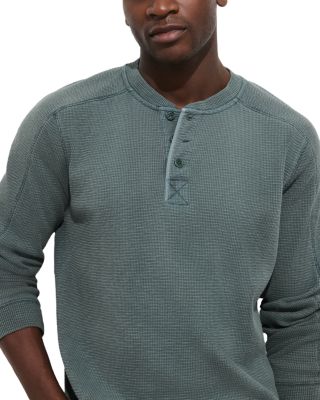 Austin Loose Fit Thermal Cotton Henley Shirt 