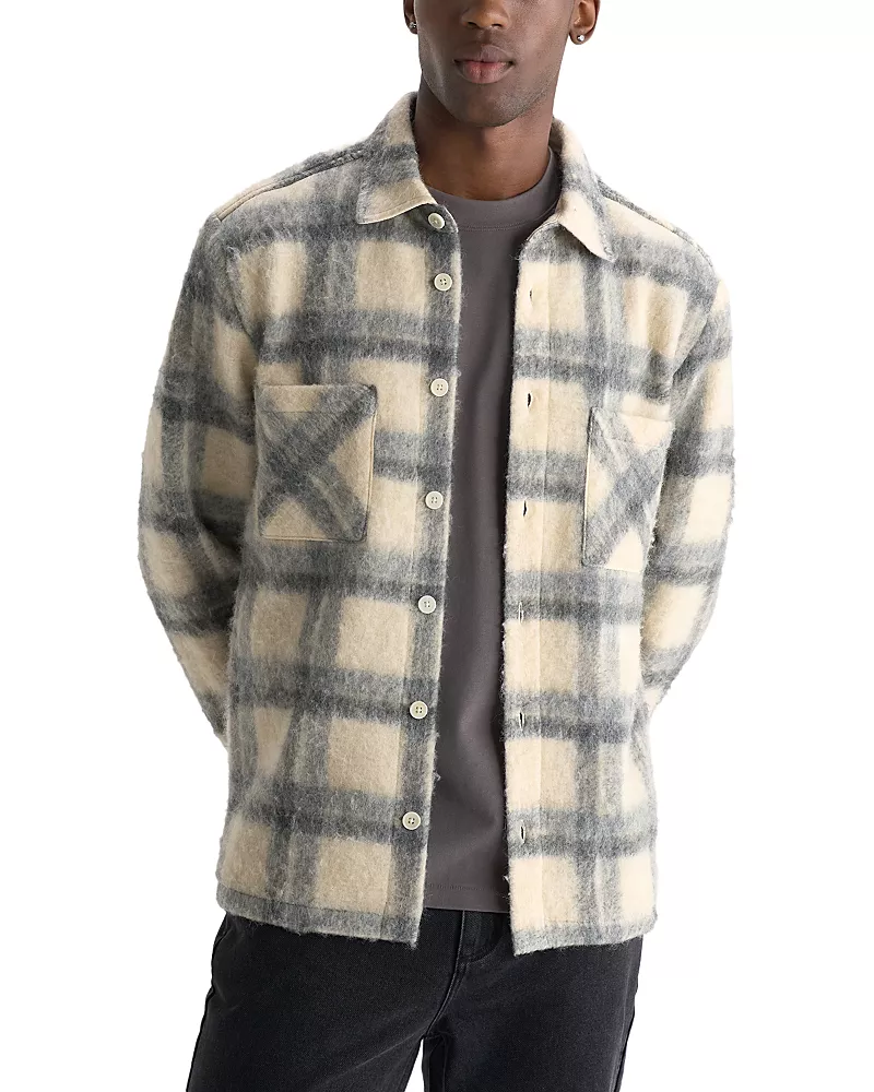 Wax London Whiting Check Pocket Overshirt