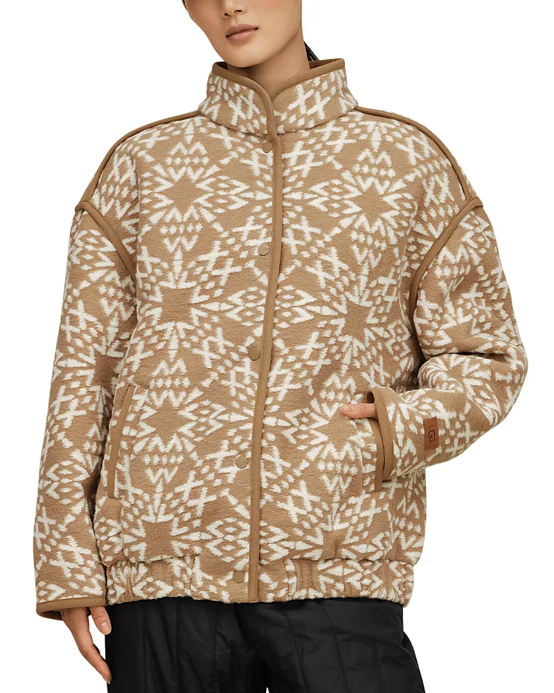 Ugg Bright Snap Front Sherpa Fleece Jacket