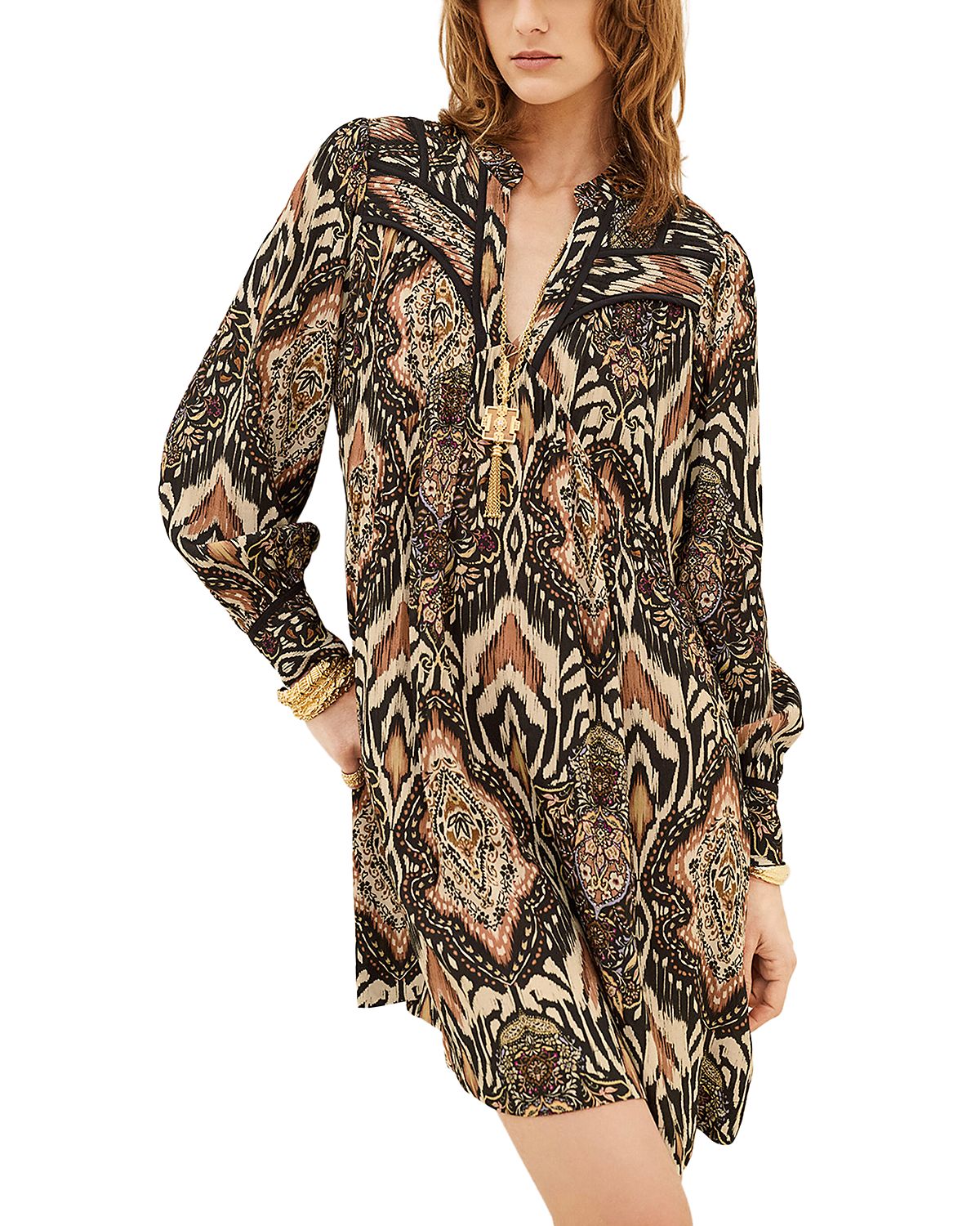 ba & sh Zaza Babydoll Mini Dress