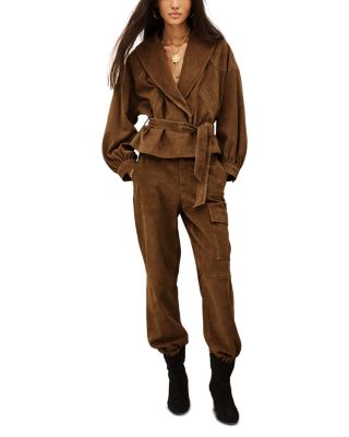 Manon Suede Tie Waist Jacket - thumbnail 2