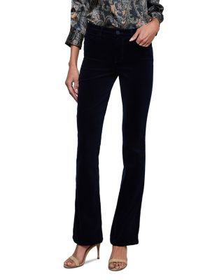 Stevie Velvet High Rise Straight Jeans in Deep Midnight