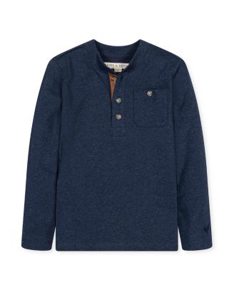 Boys' Organic Long Sleeve Henley Pocket Tee - Big Kid