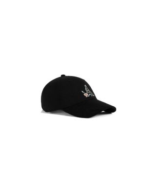 Floral Eiffel Faux Suede Contrast Cap