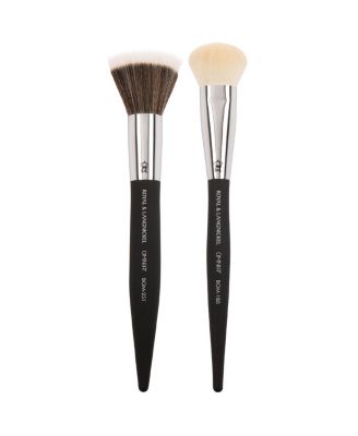  Professional Face Base Complexion Duo Make Up Brush, Set of 2