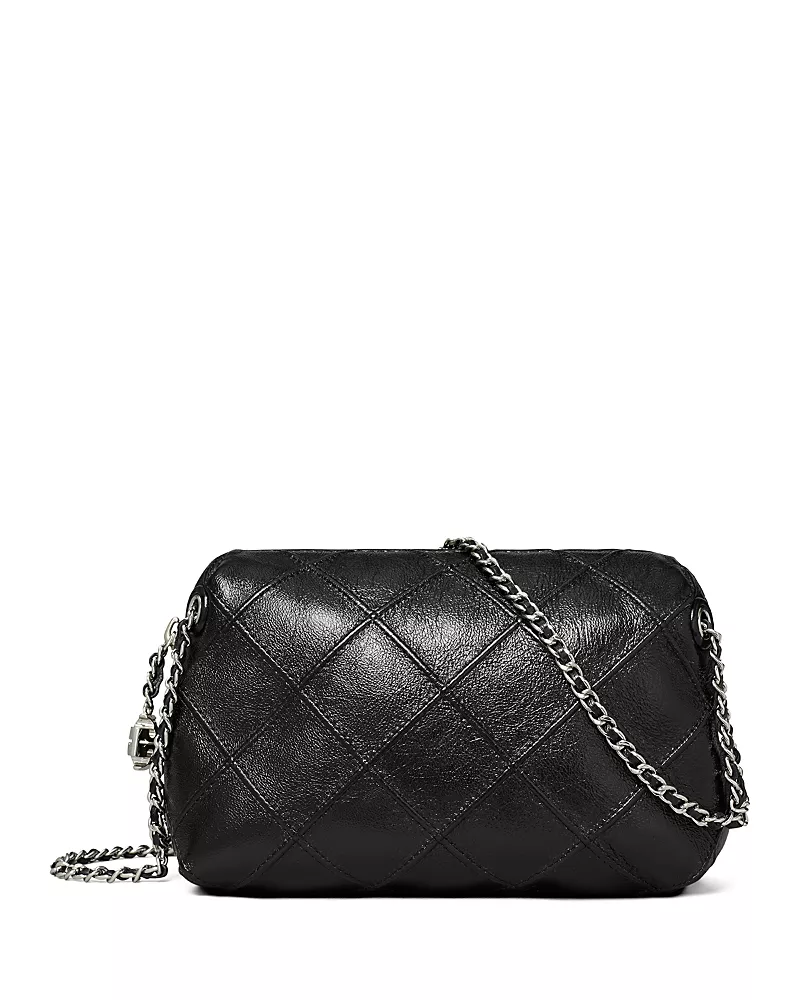 Tory Burch Fleming Distressed Quilted Leather Crossbody