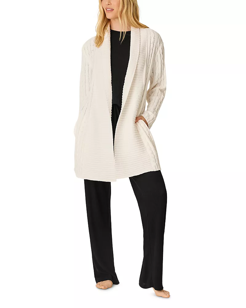 Pj Salvage Cozy Chenille Cable Knit Cardigan