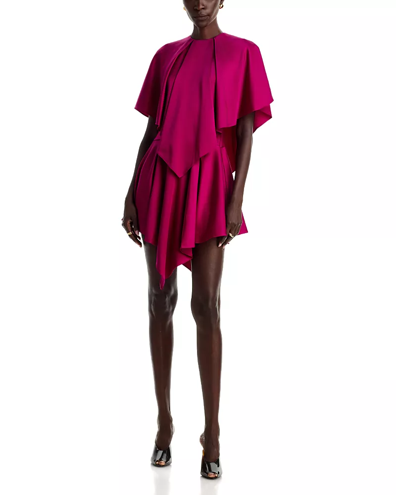 Stella McCartney Satin Cape Mini Dress