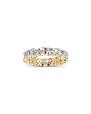 Diamond Oval Cut Eternity Ring in 14K Yellow Gold, 3.0 tcw