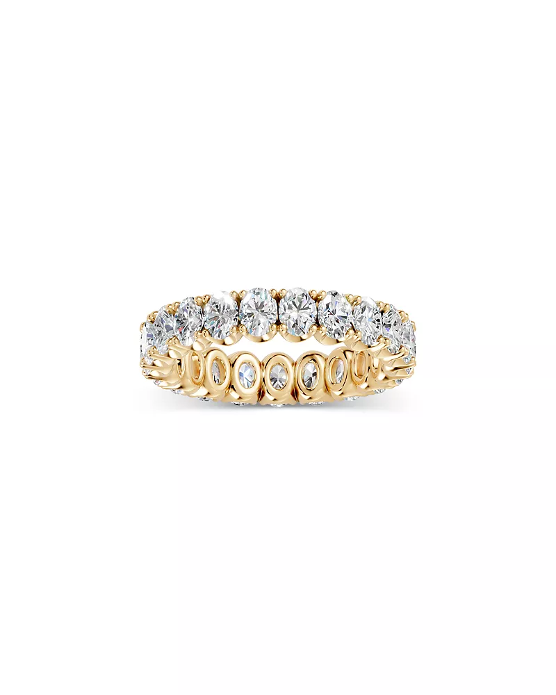 Bloomingdale's Fine Collection Diamond Oval Cut Eternity Ring in 14K Yellow Gold, 3.0 tcw
