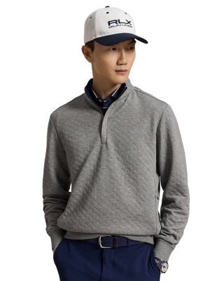 Quilted Double Knit Half Zip Sweater