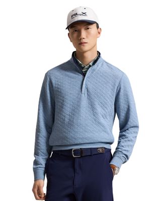 Quilted Double Knit Half Zip Sweater