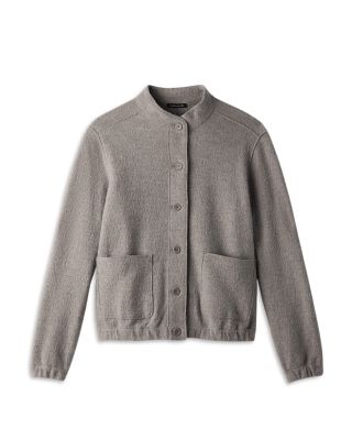 Lightweight Boiled Wool Stand Collar Jacket - thumbnail 5