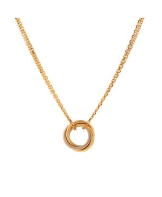  Trinity Choker Necklace 18K Tricolor Gold, 16.25"