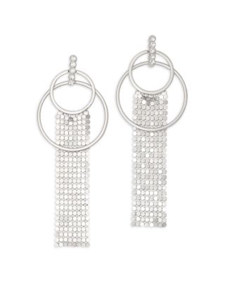 Nora Loop & Mesh Drop Earrings, 4.5"L