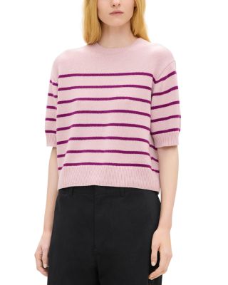 Cropped Cashmere Crewneck Sweater Tee