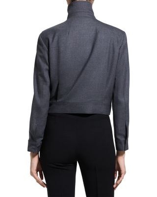 Harrington Cropped Zip Jacket - thumbnail 3