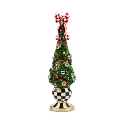 Timeless Tartan Illuminated Topiary Tree