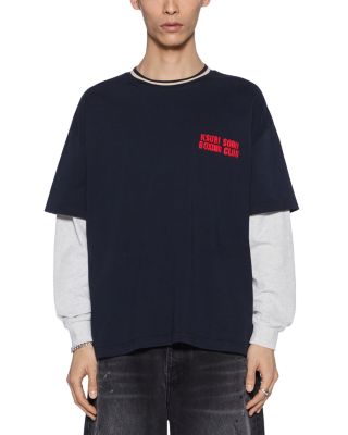 Boxing Club Double Layer Logo Graphic Shirt