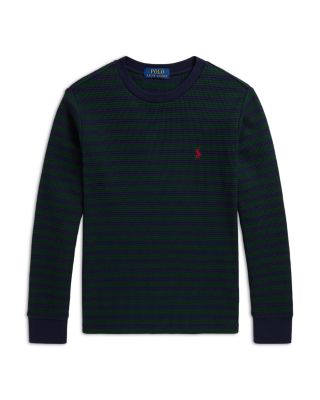 Boys' Striped Waffle Knit Cotton Tee - Little Kid, Big Kid