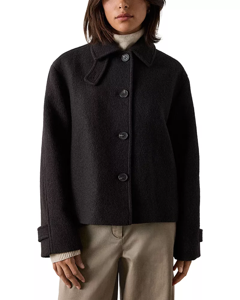 Whistles Wool Blend Short Coat