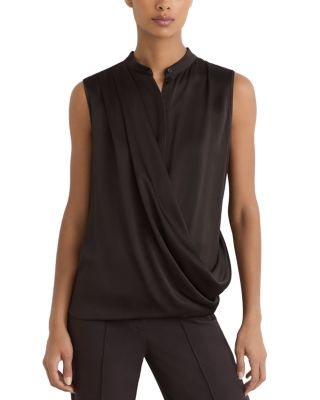 Gia Silk Draped Sleeveless Top