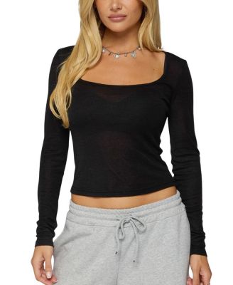 Amanita Scoop Neck Long Sleeve Top