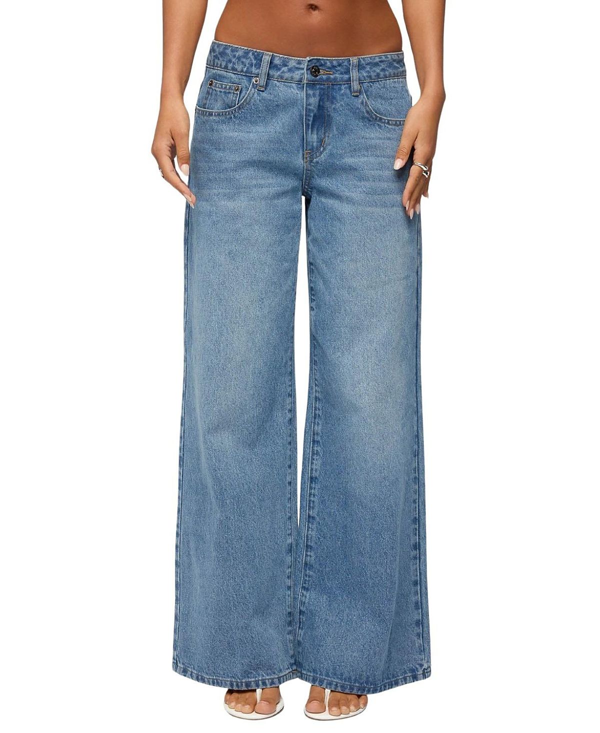 Edikted Uk Cutie Low Rise Baggy Jeans