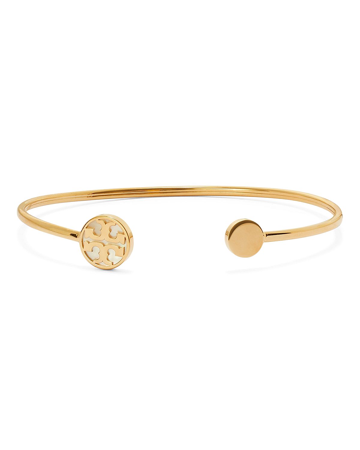 Tory Burch Icon Mother of Pearl Open Bangle Bracelet
