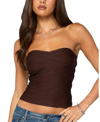  Marzi Strapless Knit Bandage Top