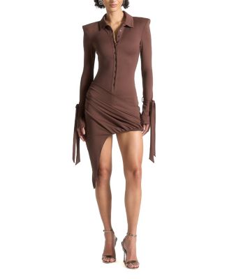 Diane Draped Asymmetric Mini Dress