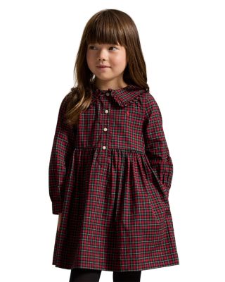 Girls' Plaid Cotton Poplin Shirtdress - Little Kid