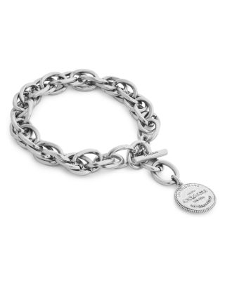 Heritage Signature Coin Charm Twist Link Bracelet 